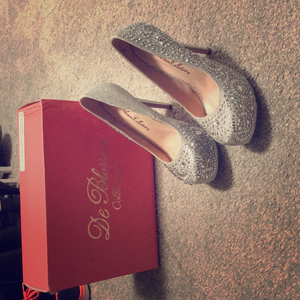 Sparkly sky high heels